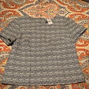 Express Tweed Shirt Zip in Back Small - New with Tags